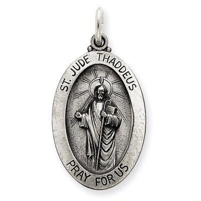 Saint Jude Thaddeus Medal Sterling Silver QC442, MPN: QC442, 191101182129