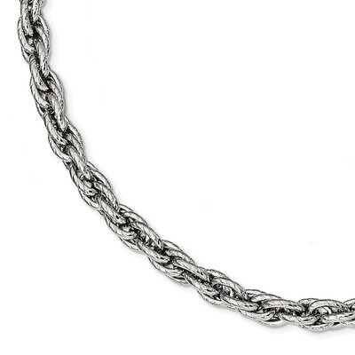 Textured Fancy Rope 8in Bracelet Stainless Steel Polished SRB2317-8 by Chisel, MPN: SRB2317-8, 1911…