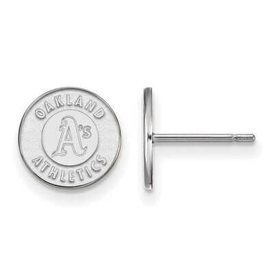 Oakland Athletics x-Small Post Earring 10k White Gold 1W006ATH, MPN: 1W006ATH, 886774774398