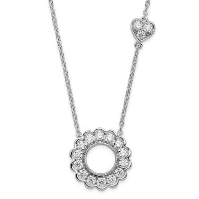 Si1/Si2, G H I, Heart and Circle Necklace 14k White Gold Lab Grown Diamond PM9144-075-WLG-18, MPN: …