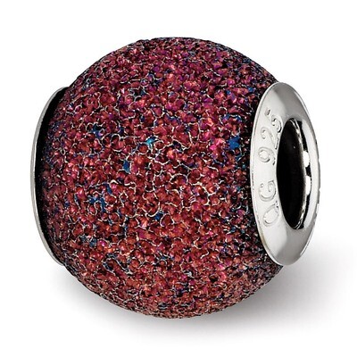 Purple Laser Cut Bead - Sterling Silver QRS2295, MPN: QRS2295, 883957513867