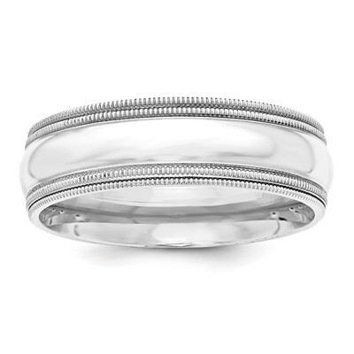 7mm Comfort Fit Double Milgrain Sterling Silver QDMC070 Engravable, MPN: QDMC070, 886774266206