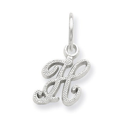 Casted Initial H Charm 14k white Gold WCH138-H, MPN: WCH138-H, 883957133485