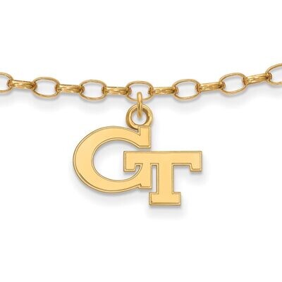 Georgia Institute of Technology Anklet Gold-plated Silver GP024GT, MPN: GP024GT, 886774928043