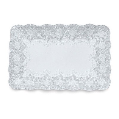 Arte Italica Merletto White Rectangular Tray MER233W