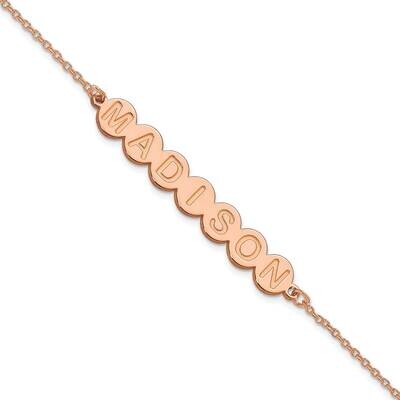 7 Letter Bubble Bracelet 7.5 Inch 14k Rose Gold XNA1310R, MPN: XNA1310R,