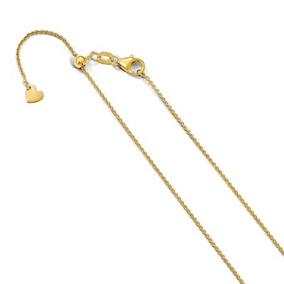 Leslie&#39;s 1.1 mm Round Cable Adjustable Chain 30 Inch 14k Gold HB-1287-30, MPN: 1287-30, 191101846489