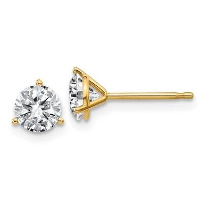 1ct. 5.0mm Round G H I True Light Moissanite Earrings 14k Gold YG322-6MT, MPN: YG322-6MT, 191101178…