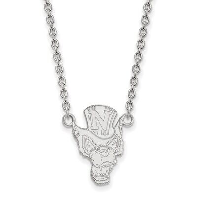 University of Nevada Large Pendant with Chain Necklace 14k White Gold 4W008UNR-18, MPN: 4W008UNR-18…