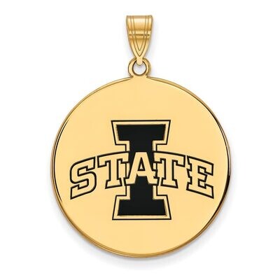 Iowa State University Large Enamel Disc Pendant Gold-plated Silver GP044IAS, MPN: GP044IAS, 8867749…