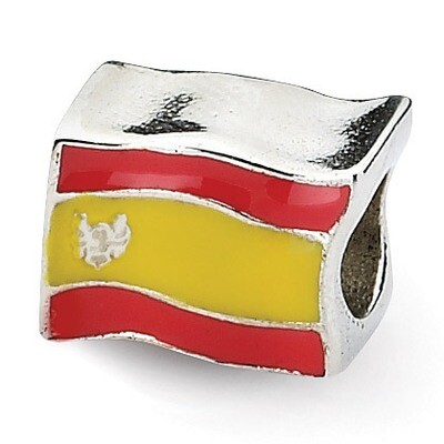 Spanish Flag Bead - Sterling Silver QRS1949, MPN: QRS1949, 883957311456
