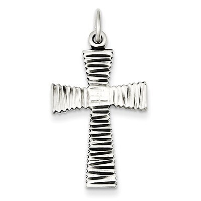 Sterling Silver Antiqued Cross Pendant QC5844
