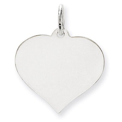 Heart Disc Charm 14k White Gold XWM604/13, MPN: XWM604/13, 883957518138