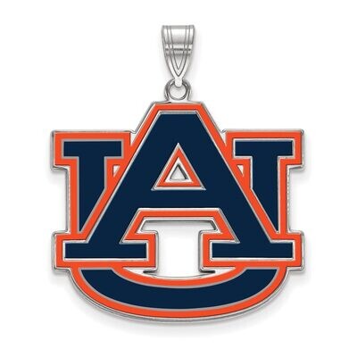 Auburn University Extra Large Enamel Pendant Sterling Silver SS077AU, MPN: SS077AU, 886774678443