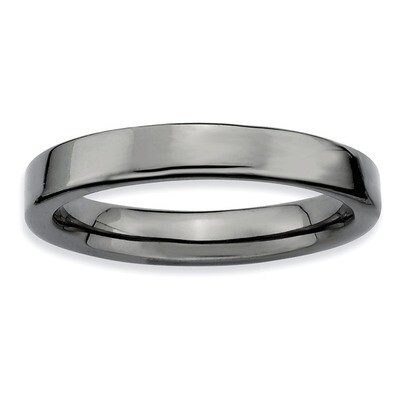 Black-plated Ring - Sterling Silver QSK265, MPN: QSK265, 883957146751