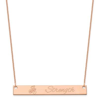 Customized Bar Necklace 14k Rose Gold Large XNA1042R, MPN: XNA1042R,