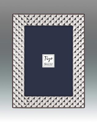 Tizo Pyramids 5 x 7 Inch Sterling Silver Picture Frame, MPN: 2018-57,