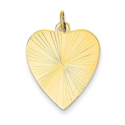 Etched .018 Gauge Engravable Heart Disc Charm 14k Gold XM209/18, MPN: XM209/18, 883957447360