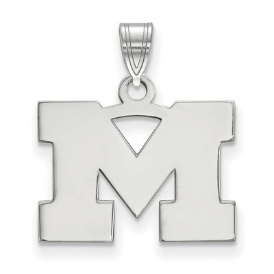 Michigan University of Small Pendant 10k White Gold 1W002UM, MPN: 1W002UM, 886774769301