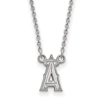 Los Angeles Angels Small Pendant with Chain Necklace 14k White Gold 4W006ANG-18, MPN: 4W006ANG-18, …