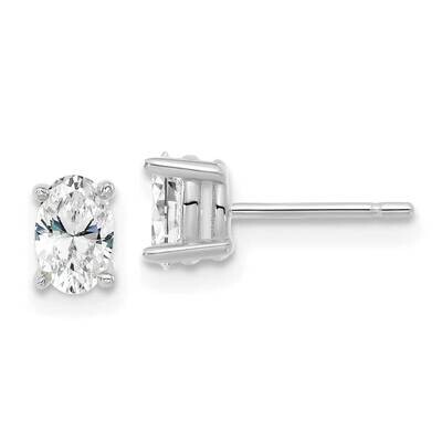 5.35X3.65mm Oval Lab Grown Diamond Si1/Si2, G H I, Stud Earrings 14k White Gold EM8799-066-WLG, MPN…