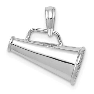 3-D Small Megaphone Pendant 10k White Gold Polished 10C2632W, MPN: 10C2632W,