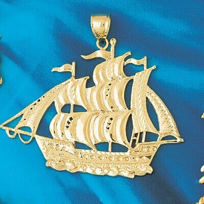 Dazzlers Jewelry Sailboat Pendant Necklace Charm Bracelet in Yellow, White or Rose Gold 1261, MPN: …