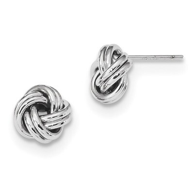 Polished Double Love Knot Post Earrings 14k white Gold TL1055W, MPN: TL1055W, 191101055652