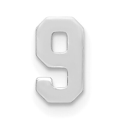 Die Struck Number 9 14k White Gold WG2218, MPN: WG2218,