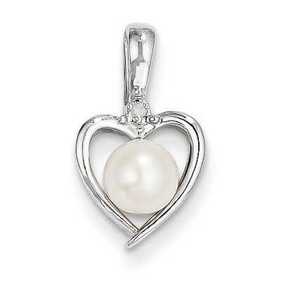 Cultured Pearl Diamond Pendant 14k White Gold Genuine XBS459, MPN: XBS459, 883957413945