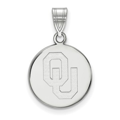 University of Oklahoma Medium Disc Pendant 10k White Gold 1W036UOK, MPN: 1W036UOK, 886774786346