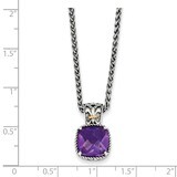 Amethyst Necklace Sterling Silver &amp; 14k Gold QTC731, MPN: QTC731, 883957441306