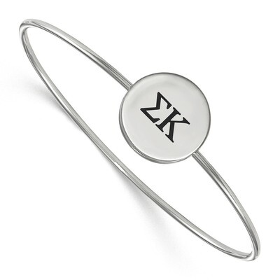 Sigma Kappa Enameled Slip-on Bangle Sterling Silver SS025SKP-6, MPN: SS025SKP-6, 191101103216