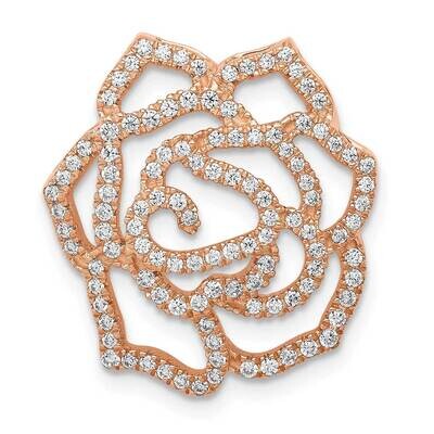 Diamond Fancy Flower Chain Slide 14k Rose Gold PM3959-050-RA, MPN: PM3959-050-RA, 191101401299