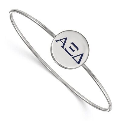 Alpha Xi Delta Enameled Slip-on Bangle Sterling Silver SS023AXD-7, MPN: SS023AXD-7, 886774603995