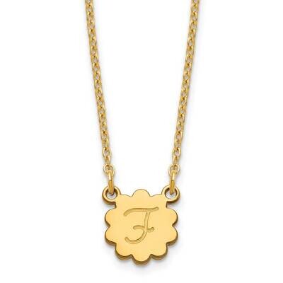 Initial Flower Necklace Sterling Silver Gold-plated XNA1352GP, MPN: XNA1352GP,