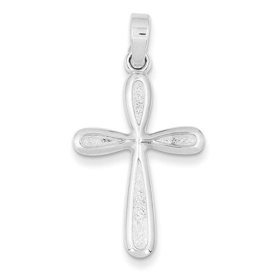 Textured Cross Pendant Sterling Silver Polished QC7235, MPN: QC7235, 883957518992