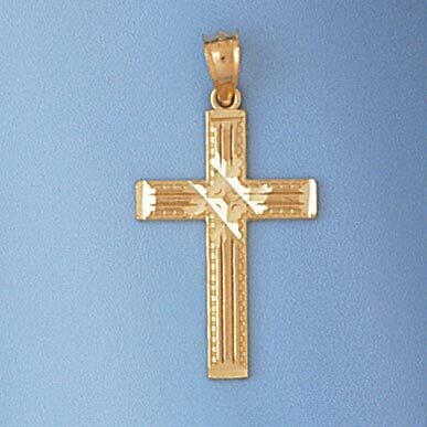 Dazzlers Jewelry Cross Pendant Necklace Charm Bracelet in Yellow, White or Rose Gold 8275, MPN: DZ-…
