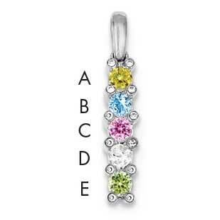 Family Jewelry Genuine Stone &amp; Diamond Set Pendant 14k White Gold XMPW31/5GY, MPN: XMPW31/5GY, 8839…