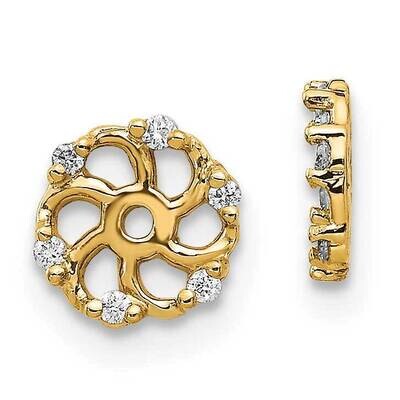 Earring Jacket 14k Gold AA Diamond EJM5327-050-YA, MPN: EJM5327-050-YA, 883957869247