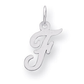Script Initial F Charm Sterling Silver QC5080F, MPN: QC5080F, 883957539577