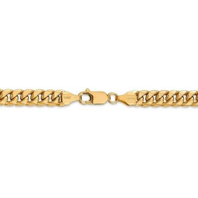 28 Inch 6.75mm Semi-Solid Miami Cuban Chain 14k Yellow Gold BC155-28, MPN: BC155-28, 886774564654