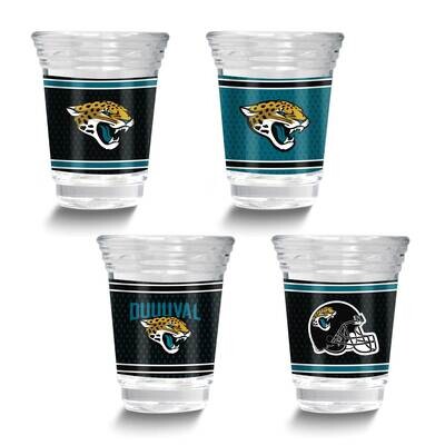 NFL Jacksonville Jaguars 4-piece Shot Glass Set GM26125-JAG, MPN: GM26125-JAG, 737538033513
