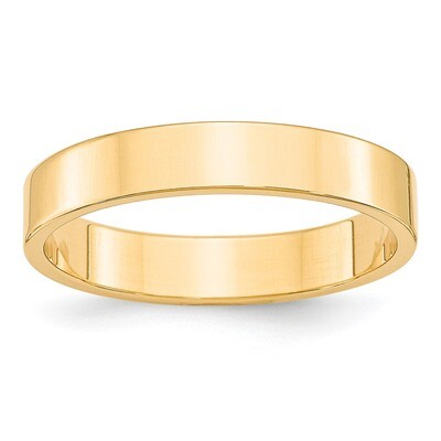 4mm Lightweight Flat Band 14k Yellow Gold FLL040 Engravable, MPN: FLL040, 886774308593