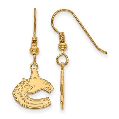 Vancouver Canucks Small Dangle Earring Wire Gold-plated Silver GP003CUC, MPN: GP003CUC, 886774895185