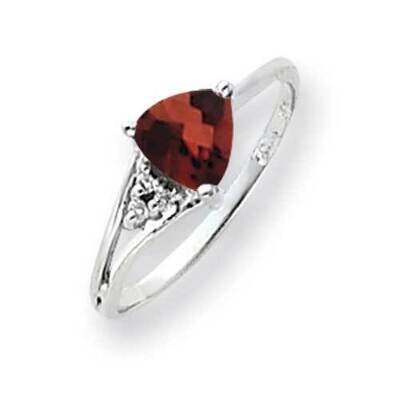 6mm Garnet Diamond Ring 14k White Gold Y4745GA_AA, MPN: Y4745GA_AA, 883957605067