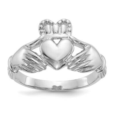 Men&#39;s Claddagh Ring 10k White Gold 10K4775, MPN: 10K4775, 191101726194