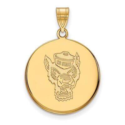 North Carolina State University Large Disc Pendant Gold-plated Silver GP072NCS, MPN: GP072NCS, 8867…