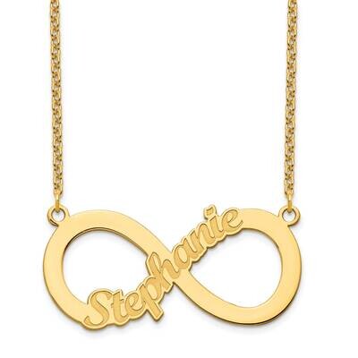 Infinity Nameplate Necklace 14k Gold XNA961Y, MPN: XNA961Y,