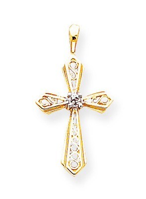 Diamond Cross Pendant 14k Gold XP763AA, MPN: XP763AA, 883957211480